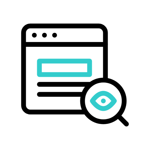 Illustration animée d’une page web pour présenter le service d’audit de site internet